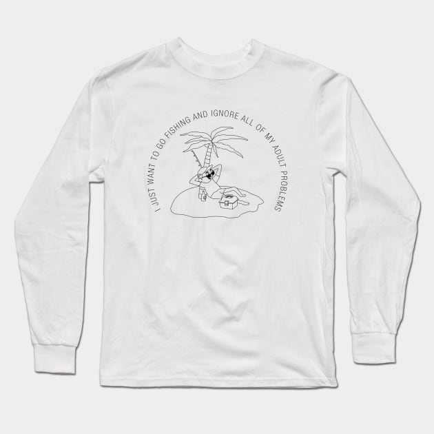 Fishing is Life Long Sleeve T-Shirt by ArtOnly